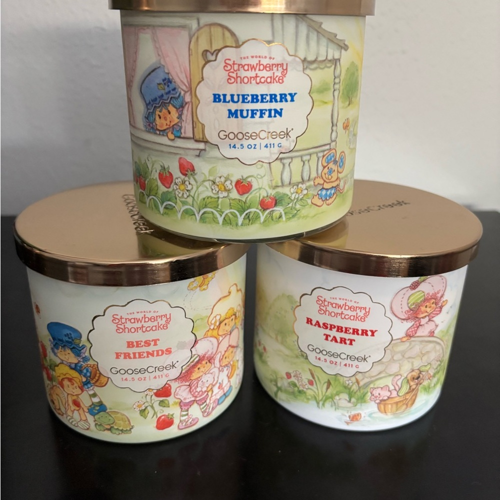 Strawberry Shortcake Candle Set - Blueberry Muffin, Best Friends, Raspberry Tart